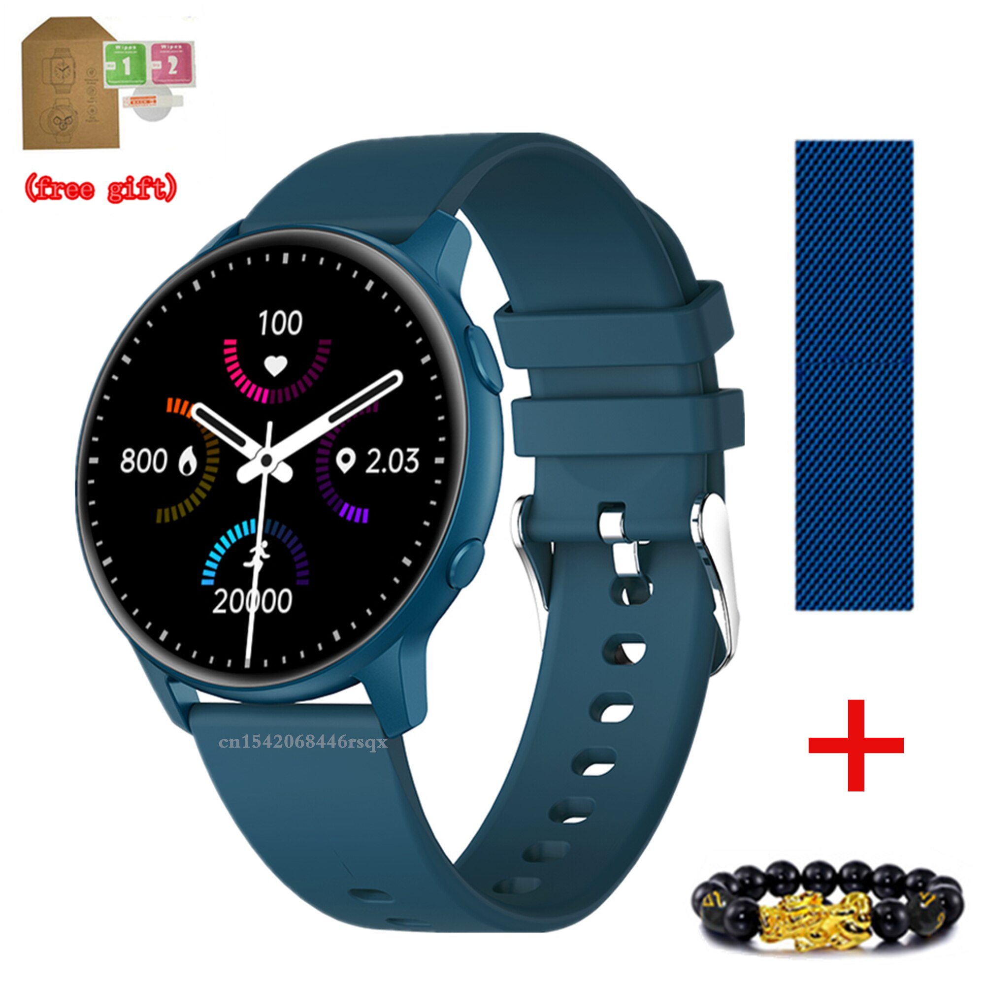 ZL02 Verbeterde ZL02 Plus Smart Horloge 100 + Wijzerplaat Hartslag Bloeddruk Bloed Zuurstof IP68 Waterdichte Pk MX1 android Ios: and blue steel