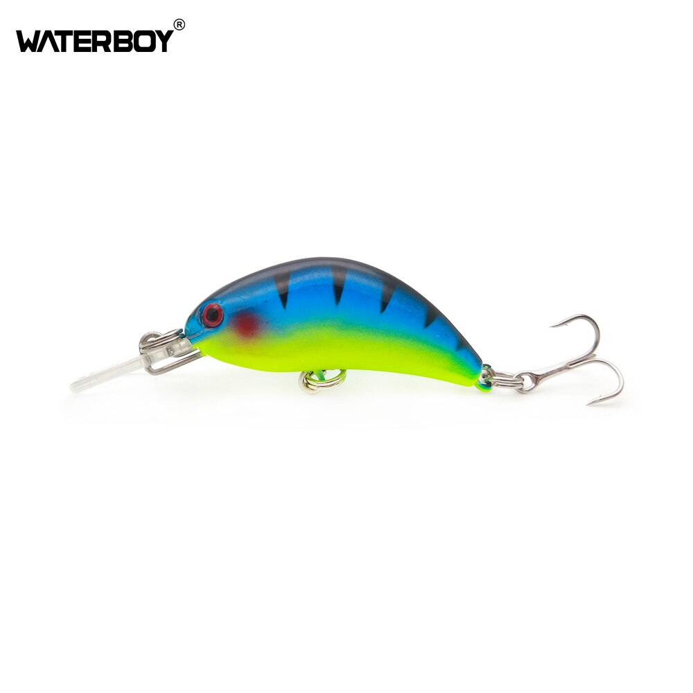 Waterboy Mini Crankbait Lokt Vissen Artificail Aas 4 Cm 1.6in 3.4G 0.1 Oz Wobbler Plastic Vissen Lokken Tackle Bas pesca Lake: C8