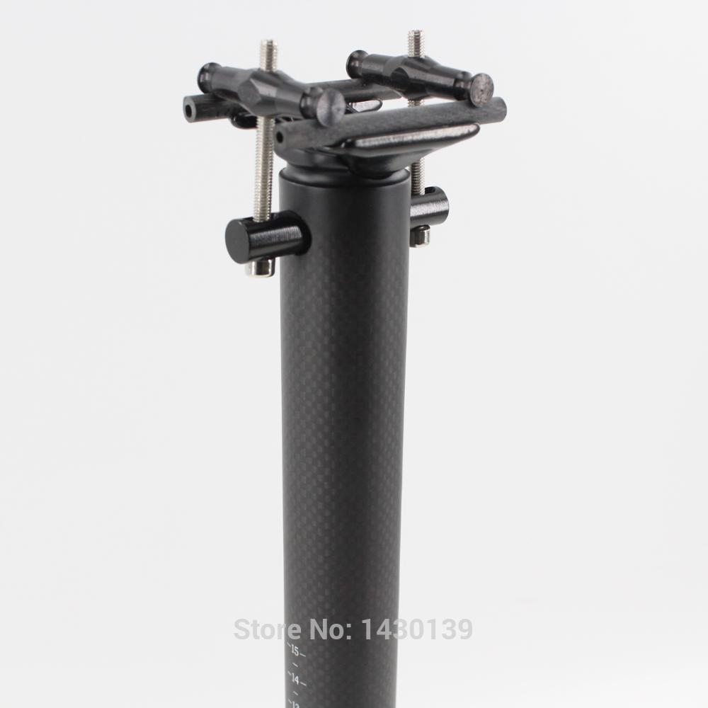 Mærke foldecykel mat 3k fuld kulfiber cykel carbon sadelpind cykel dele 27.2/30.8/31.6/33.9/34.9*400mm gratis skib