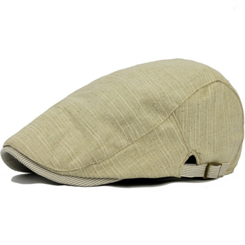 Xdanqinx vår och sommar herr #39 retro baskrar justerbar storlek enkla märkes kepsar toppad keps för äldre pappa hattar: Beige