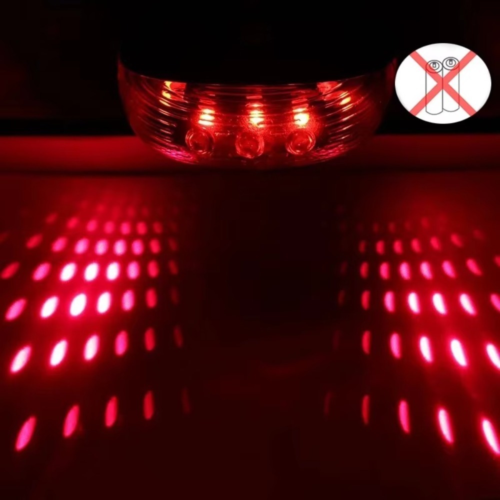 Luz trasera de bicicleta superbrillante, fácil de instalar, iluminación gran angular, luz trasera de ciclismo, advertencia de seguridad, múltiples modos: Morado