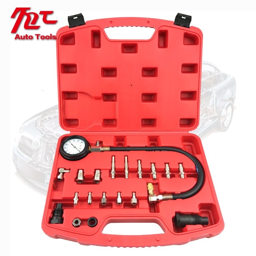 Automotive Tools TU-15A Dieselmotor Compressie Tester Kit Motor Manometer 0 ~ 1000psi