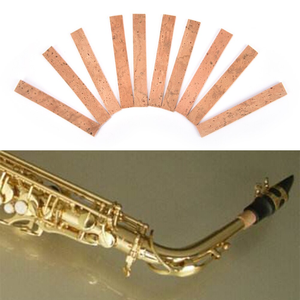 10Pcs clarinet cork sheet Saxophone Joint Corks Musical Instruments Flute Sheet Cork 81 x 11 x 2 mm