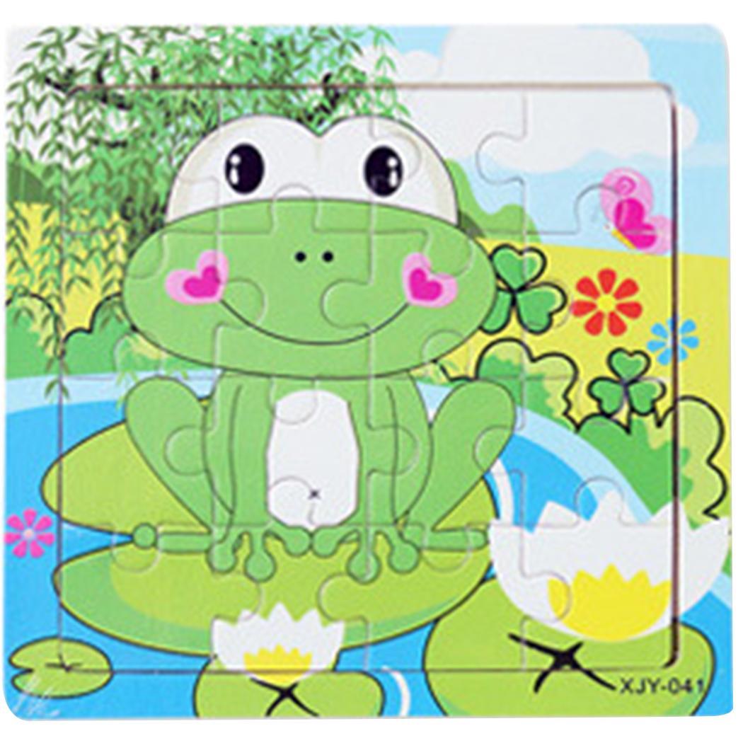 Kids Cartoon Houten Puzzel Kinderen DIY Educatief Jigsaw Multicolor Leren Speelgoed