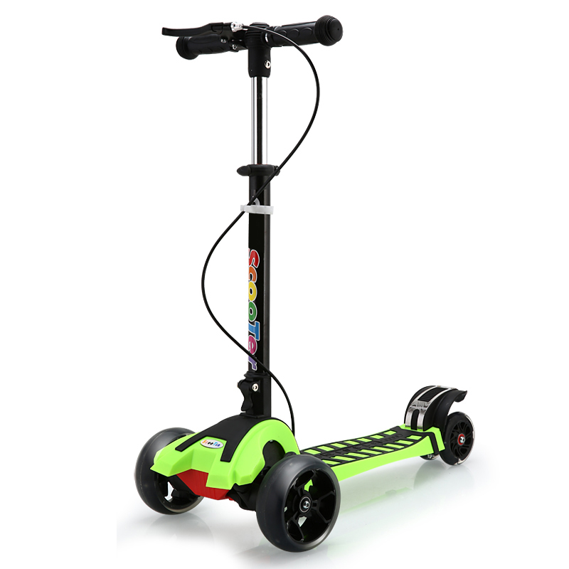 FJ0059 tricicli per Scooter per bambini bambino bambini pieghevole piede Scooter altezza regolabile PU ruota lampeggiante LED calcio Skateboard