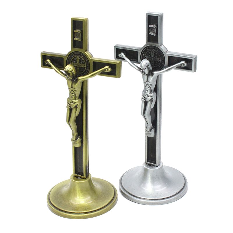 Kruis Kruisbeeld Christus Katholieke Jezus Religieuze Kerk Decoratie Stand Muur Antieke Huis Kapel Decor 667A