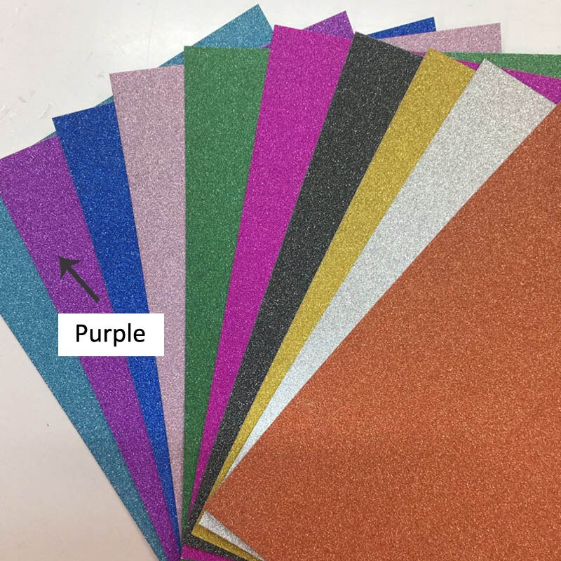Karte funkeln Papier freundlicher Spielzeug Pappe Ohne Aufkleber Blitz-Pulver Karton Handwerk Papier Party Dekoration: LILA
