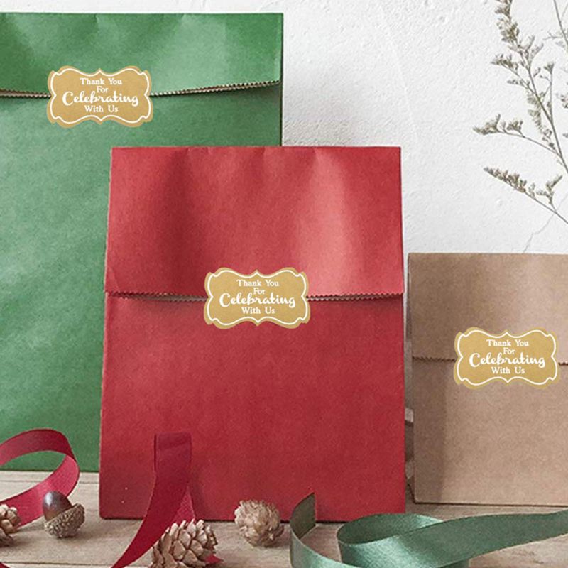 250 peças/rolo obrigado por celebrar com os eua adesivos. etiqueta de selo kraft artesanal