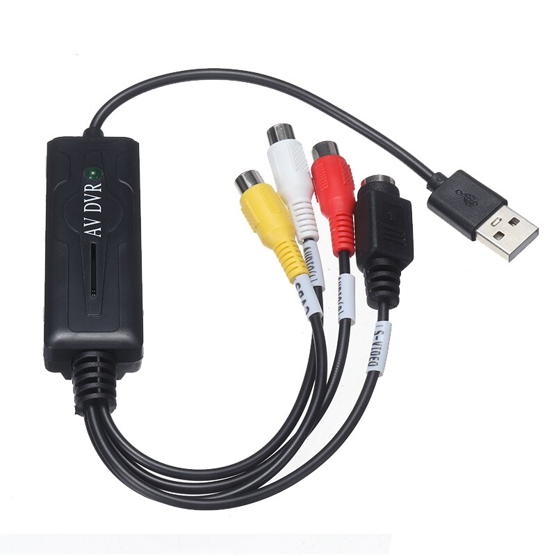 Pohiks 1Pc Black One-Way Usb 2.0 Video Capture Card Audio Av Adapter Voor Pc Laptop computer