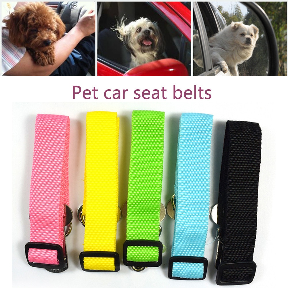 Adjustable Dog Seat Belt Pets Safety Leashes Retractable Vehicle Car Leash For Pet #J20