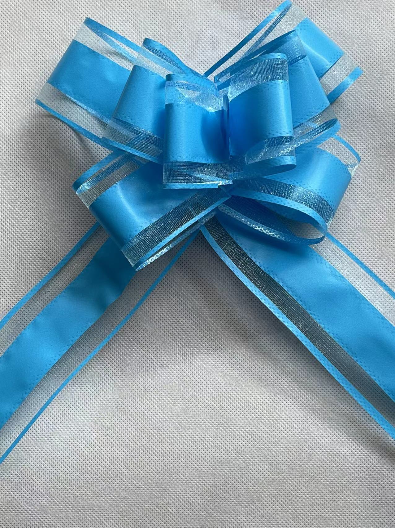 100 stk stor størrelse 50mm smukke ensfarvede trække sløjfe bånd pakning blomster sløjfe sløjfe fest bryllup bil værelse dekoration: 13