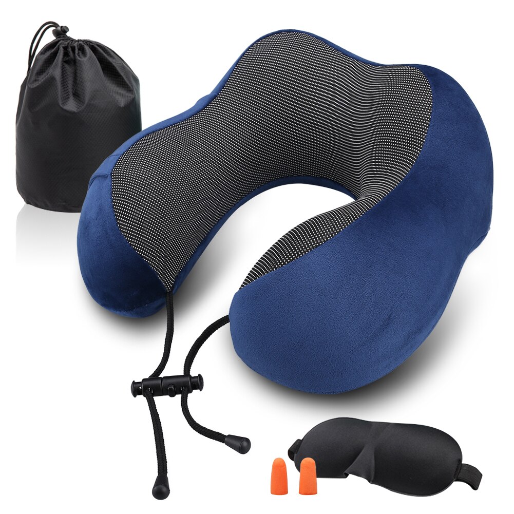 Memory Foam Reiskussen Hals Ondersteuning Kussen Voor Trein Vliegtuig Auto Bus Camping Slapen Rest U Vormige Kussen Handgemaakte: Memory Foam B