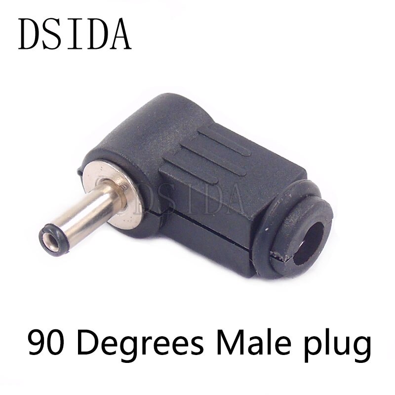 10 stks/partij DC vrouwelijke stekker 90 Graden 3.5*1.35mm Dc-Man Plug Jack Adapter 3.5 MM * 1.3 MM Connector 3.5x1.35mm