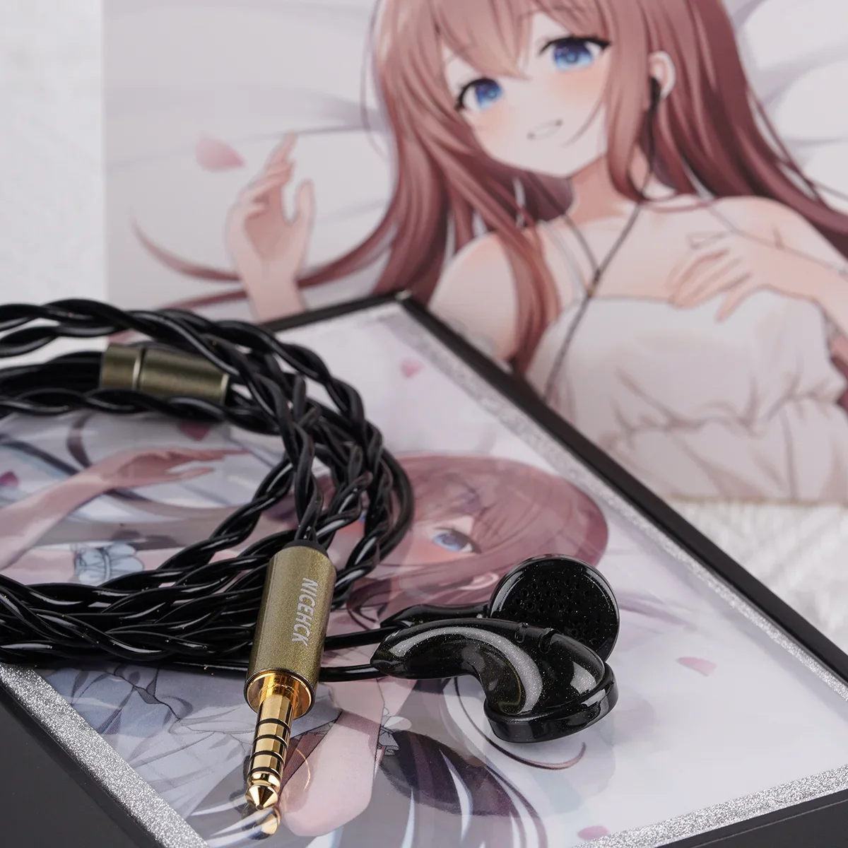 Nicehck b80 fone de ouvido hifi 14.8mm pu topologybio diafragma superfície brilhante dinâmica hd microfone música com fio fone de ouvido yd30 b70 eb2s