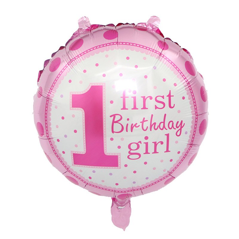 Ballons pour bébé 1 premier anniversaire | Ballon pour fille et garçon de 1 an, ballons avec numéros à feuille d'aluminium, décoration de fête pour enfants, de fête: 18inch round pink