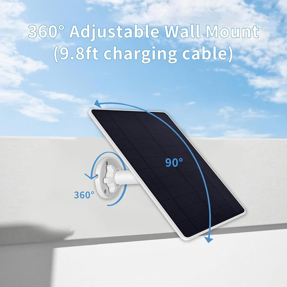 Kamera bezpieczeństwa 12W Panel słoneczny IP65 Wodoodporny panel słoneczny USB 360 ° Regulowana ładowarka zewnętrzna do ogniw słonecznych do kamer