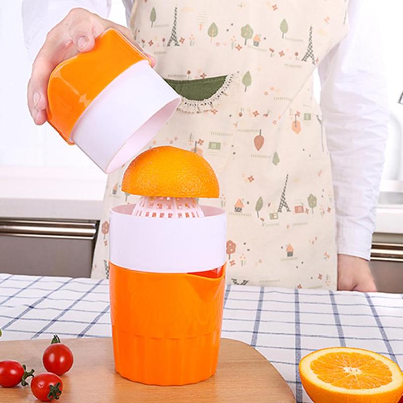 Bærbar plast manuel juicepresse appelsin citrus citronsaftpresser frugtpresser sund livsstil drikkepresser blender køkkenfrugtværktøjer
