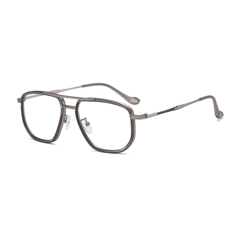 Lunettes aviateur de styliste, Style pilote, monture de lunettes anti-lumière bleue pour hommes et femmes: GRAY