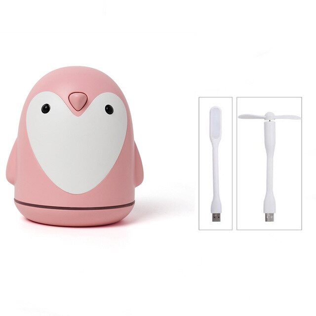 220ml Aroma Luftbefeuchter Nette Pinguin USB Luft Diffusor Für Heimat Sekretariat Auto Nebel Hersteller Ätherisches Öl Diffusor: Rosa 3 in 1