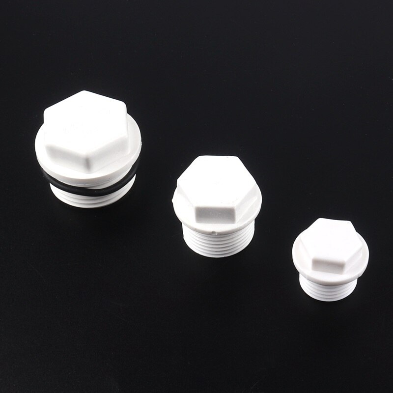 30pcs PVC Male Thread Connector 1/2"3/4"1" PVC End Cap Plug for Garden Irrigation Stop Water Fittings