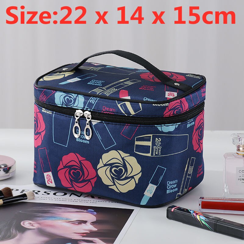 Women&#39;s Makeup Bag Travel Organizer Cosmetic Vanity Cases Beautician Necessary Beauty Toiletry Wash Storage Pouch Bags Box: D