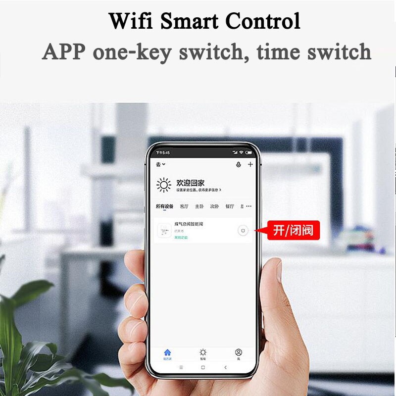Gás/torneira de água inteligente wifi controle remoto interruptor de tempo de controle de voz para alexa google assistente ifttt controle de desligamento wi-fi