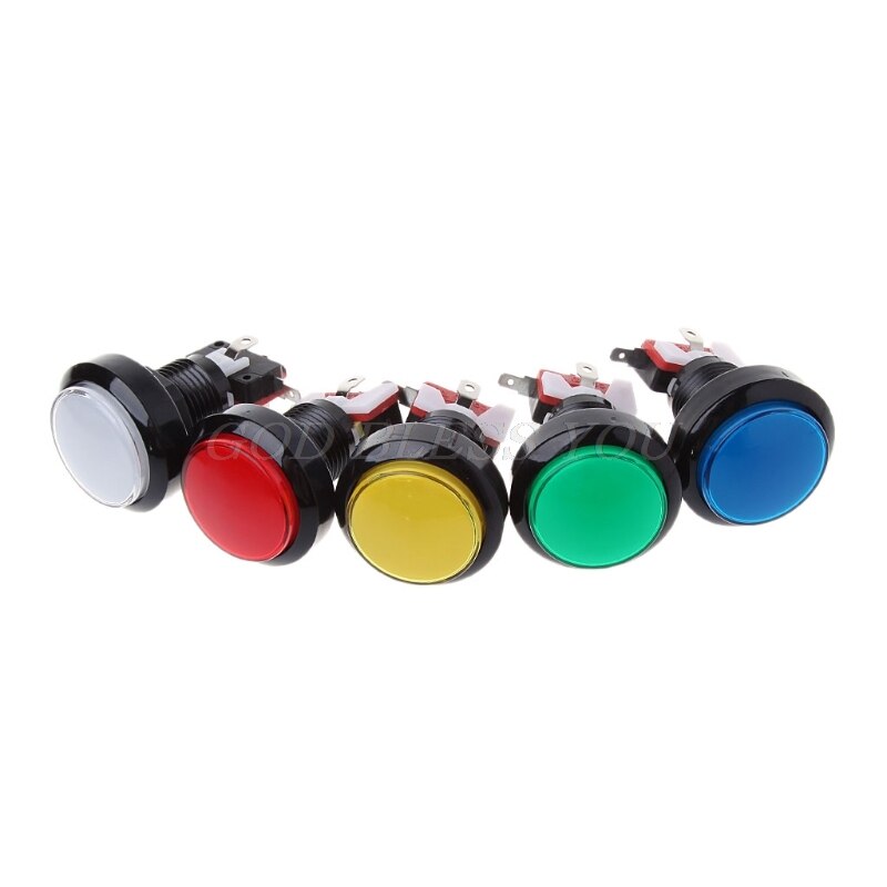 bouton d'arcade poussoir 45mm 12V puissance LED allumé rond Micro commutateur distributeur automatique directe