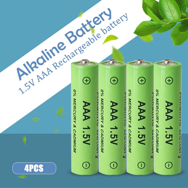 1-4PCS Rechargeable AAA 1.5V 2100mAh Alkaline Battery For Flashlight Toys Watch Wireless Keyboard Mouse PK Ni-Mh Battery 3A: 4PCS