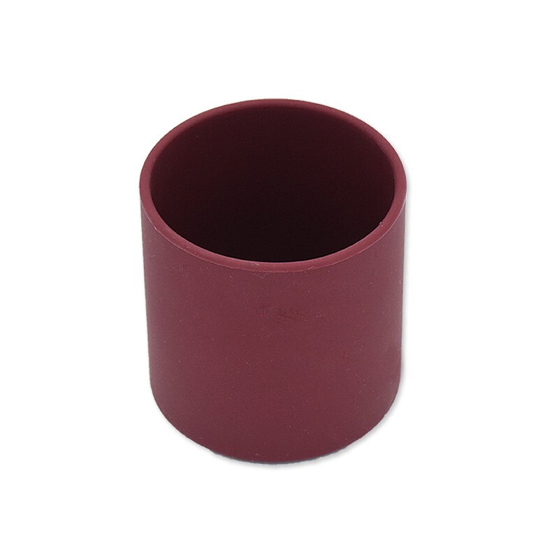 Vasos de agua de silicona para bebé, taza de entrenamiento portátil de grado alimenticio para niños, vajilla resistente al calor para niños pequeños, taza para beber: Wine Red