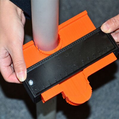 Self -locking Shape Template Curvature Scale Ruler Contour Gauge Laminate Carpet Wood Tile Profile with magnetic: with magnet