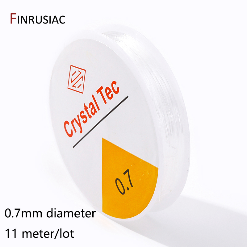 0.4-1.0mm cabo elástico corda de cristal transparente linha elástica para fazer jóias, diy pulseira colar frisado acessórios: Prateado