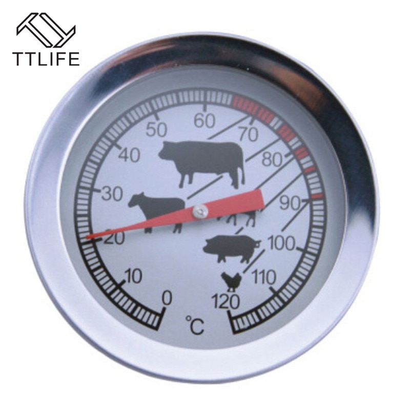 Rvs Bbq Grill Vlees Probe Thermometer Dial Temperatuurmeter Gage Keuken Temperatuur Tool Koken Accessaries
