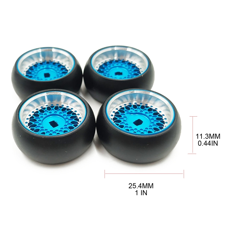 4 Uds juegos de neumáticos de aleación para RC 1/28 Wltoys K969 K989 P929 modelos de coches RC Drift Car neumáticos llantas