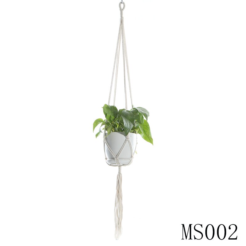 Macrame Plant Hanger Hanging Planter Wall Art Boho Home Decor 41 Inches Decorative Flower Pot Holder Boho Bohemian Home: MS002