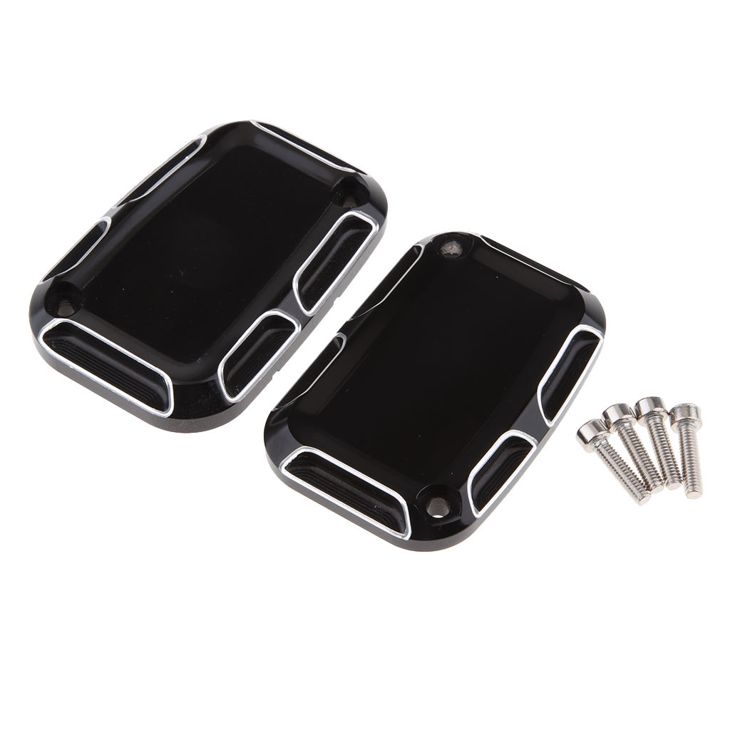 2pcs CNC Brake Master Cylinder Cover for Harley FLHX Street Glide