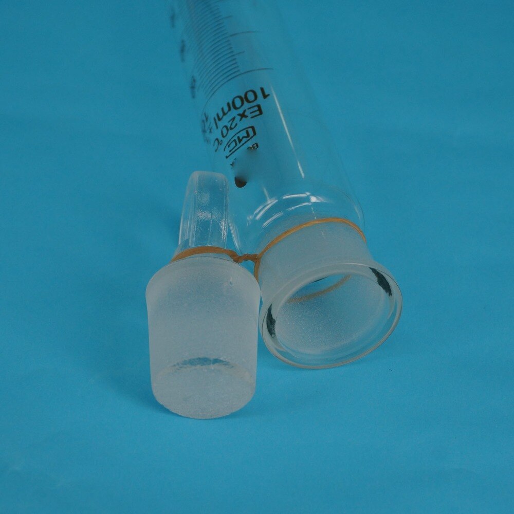 100ml Graduated Line Lab Clear Glass Test Tube Round Bottom with Stopper
