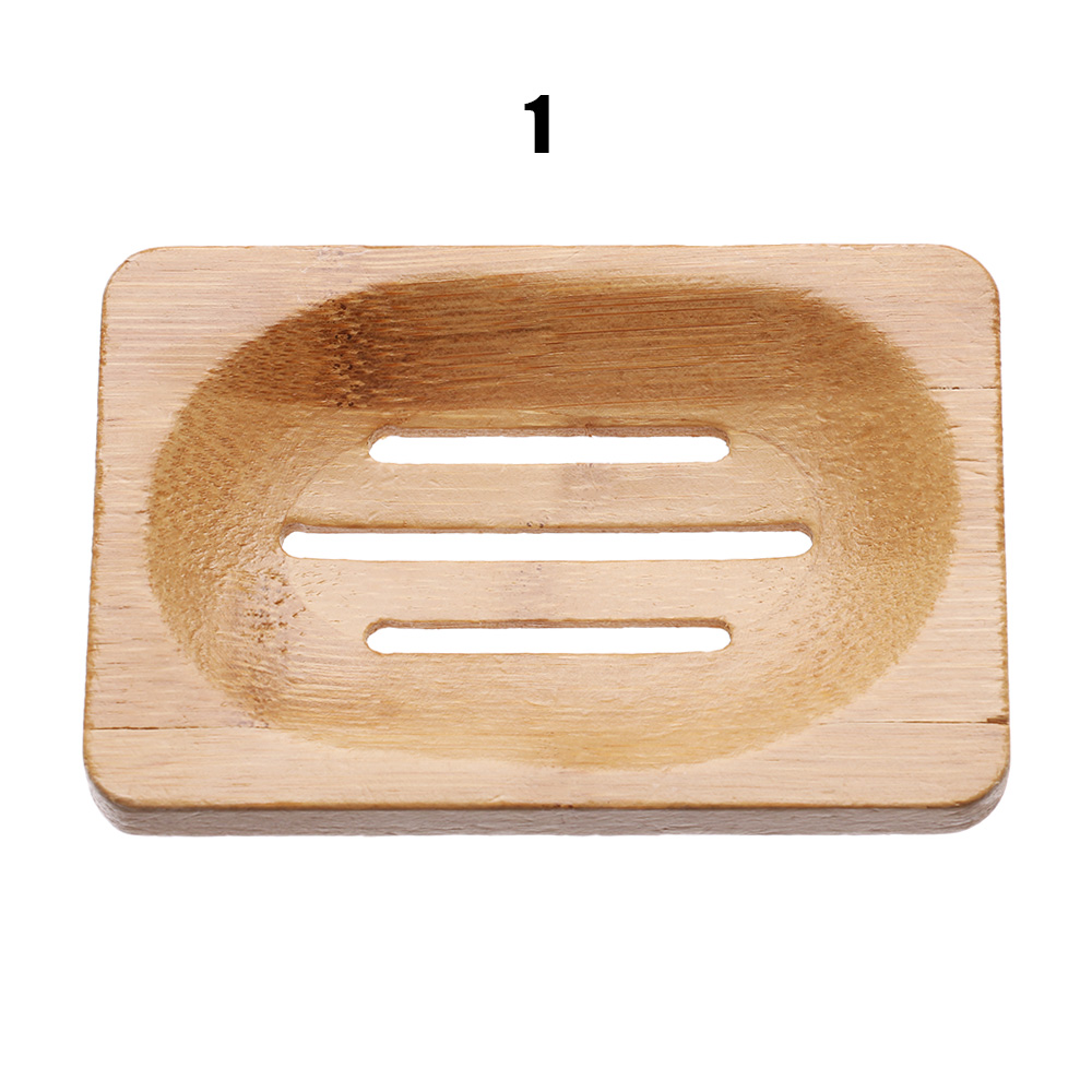 Bath Shower Soap Holder Wooden Soap Tray Drainer Dishes Drain Bamboo Box Sanitary Ware Suite Bathroom Supplies Bathroom Hardware: 1