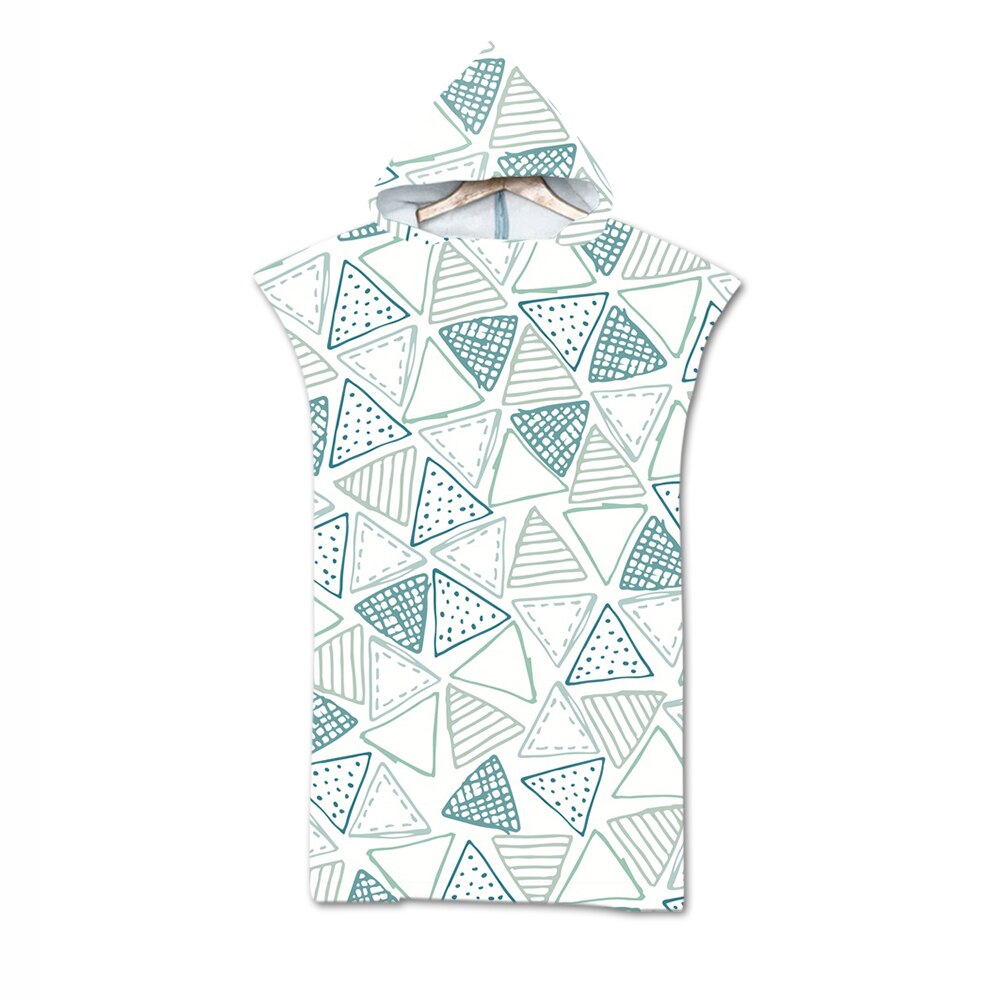 Mode Strand Zonnebrandcrème Winddicht Dressing Robes Hooded Mantel Strandlaken Zwemmen Prints Kan Dragen Poncho Badhanddoeken 110x75cm: 17