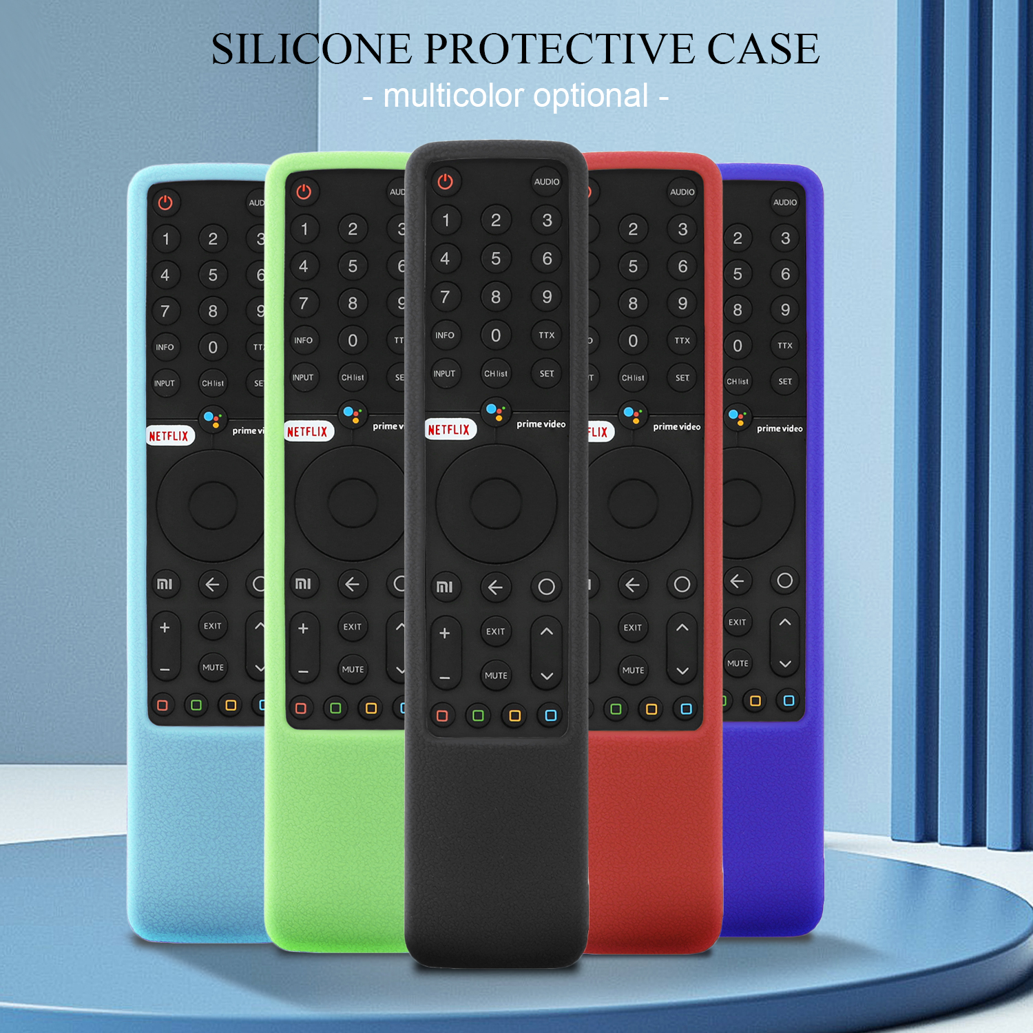 Funda protectora de silicona compatible con Xiaomi MI P1 32 "43" 55 "Android Q1 75 "TV mando a distancia XMRM-19 funda para mando a distancia por voz