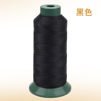 Hilo de nailon para máquina de coser, hilo de seda de cuero ligero de alta resistencia, grueso, para jeans, para sofá doméstico: 300D---black
