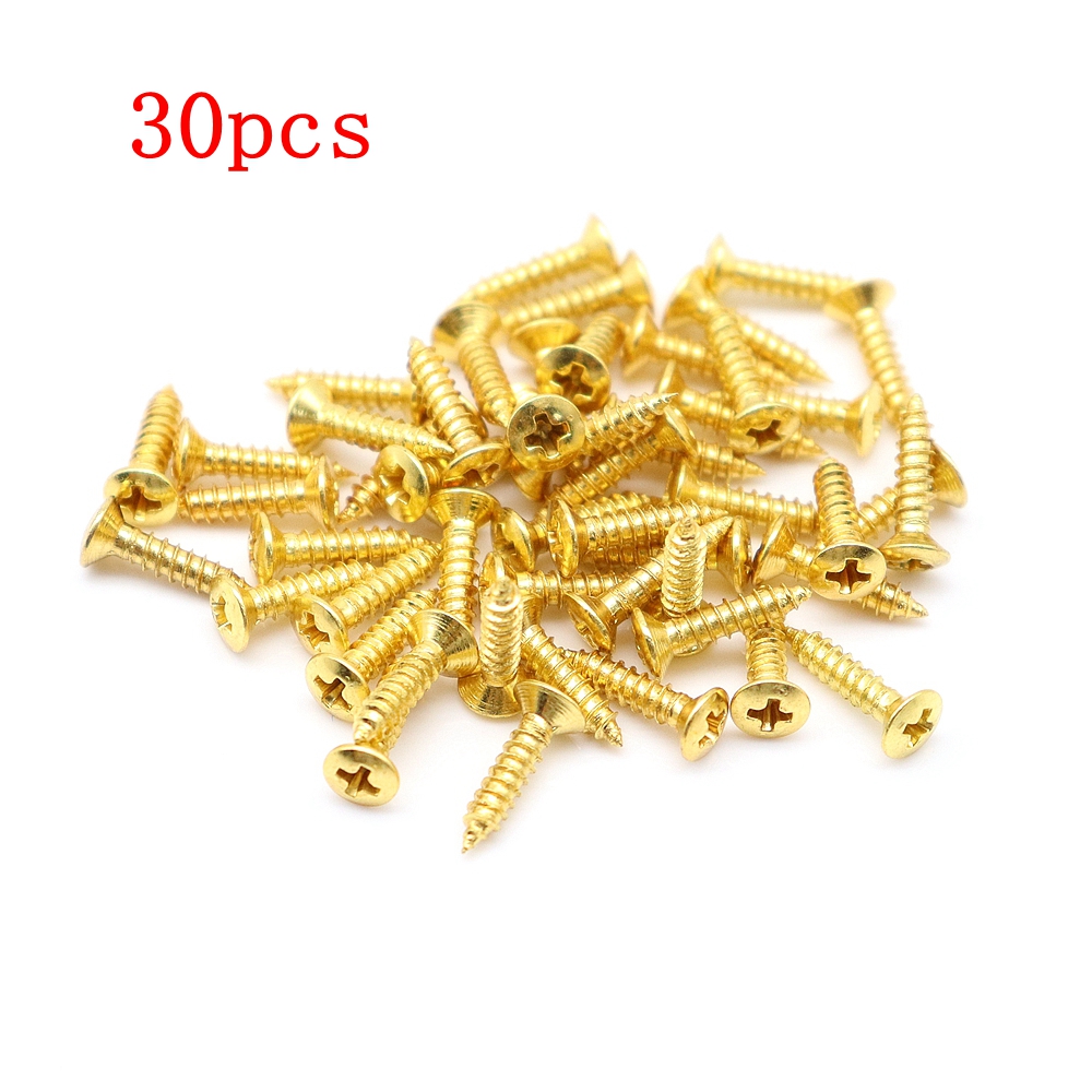 30/50/100 stk. elektrisk guitar bas slagplader bagplader jackplade monteringsskruer til st tl sg lp guitar 2.5 × 12mm: Lilla