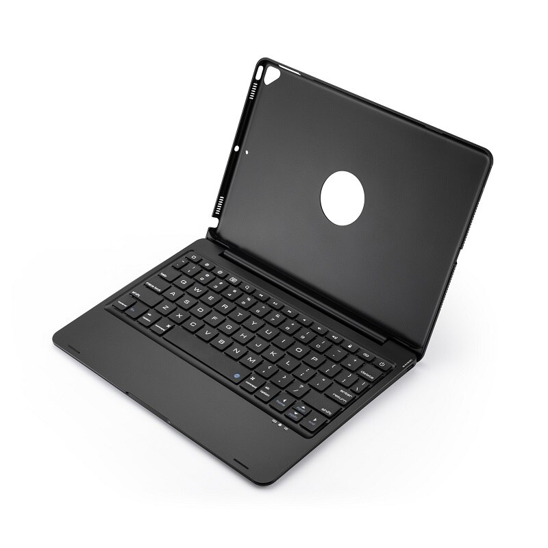 Abs Laptop Case Met Cover Beschermende Shell Smart Bluetooth Toetsenbord Voor Ipad 10.2 Inch & 10.5 Inch F102B: Black