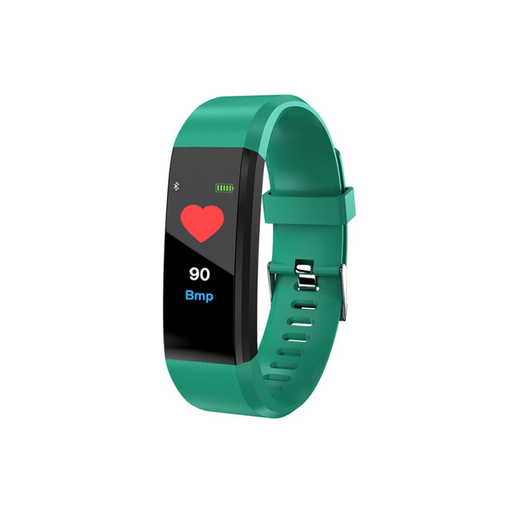 Bracelet Heart Rate Blood Pressure Smart Band Fitness Tracker Smartband Bluetooth Wristband for fitbits Smart Watch: green