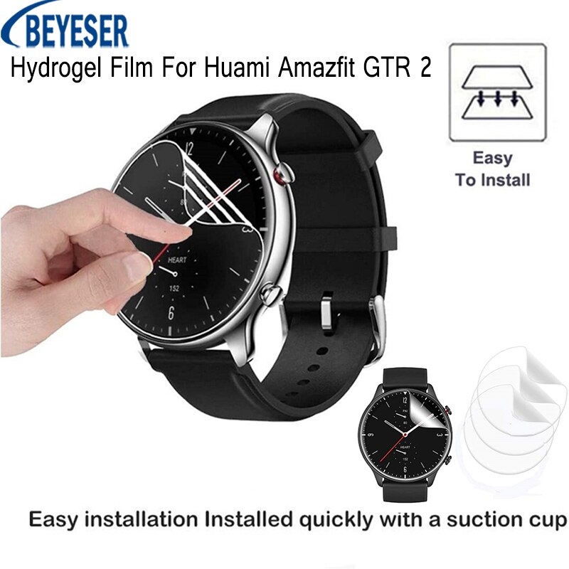 Ultra-Dunne Transparante 3Pc Hydrogel Film Voor Huami Amazfit Gtr 2 Sport Smart Horloge Clear Protective Film Cover voor Amazfit Gtr 2