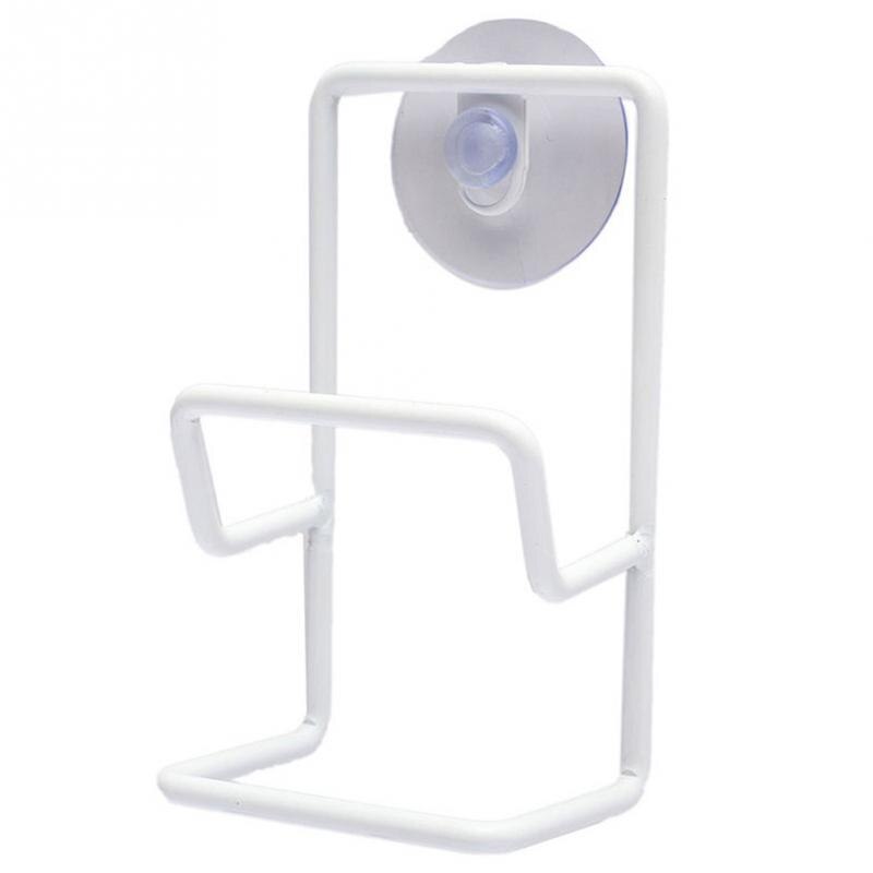 Cuisine métal supports support étagère ventouse étagère de rangement panier blanc noir divers étagère de rangement Double évier éponge support salle de bain: white