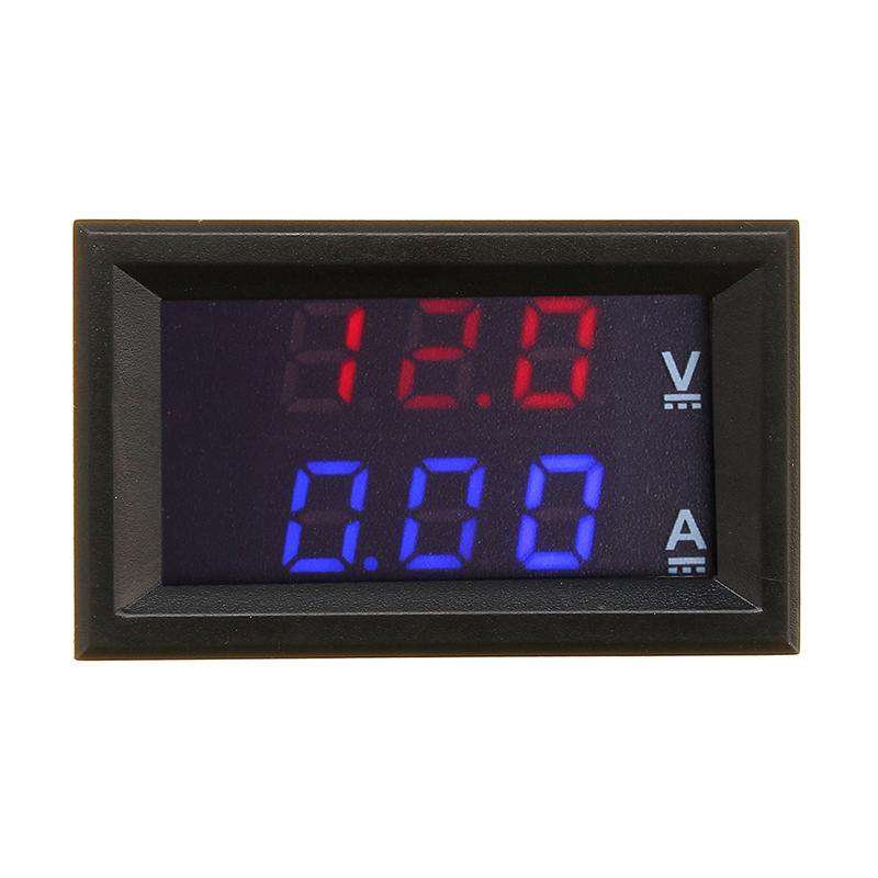 Mini voltmetro digale amperometro 0.28 pollici DC 100V 10A pannello Amp Volt misuratore di corrente Tester 0.28 blu rosso doppio Display a LED 20mA  502
