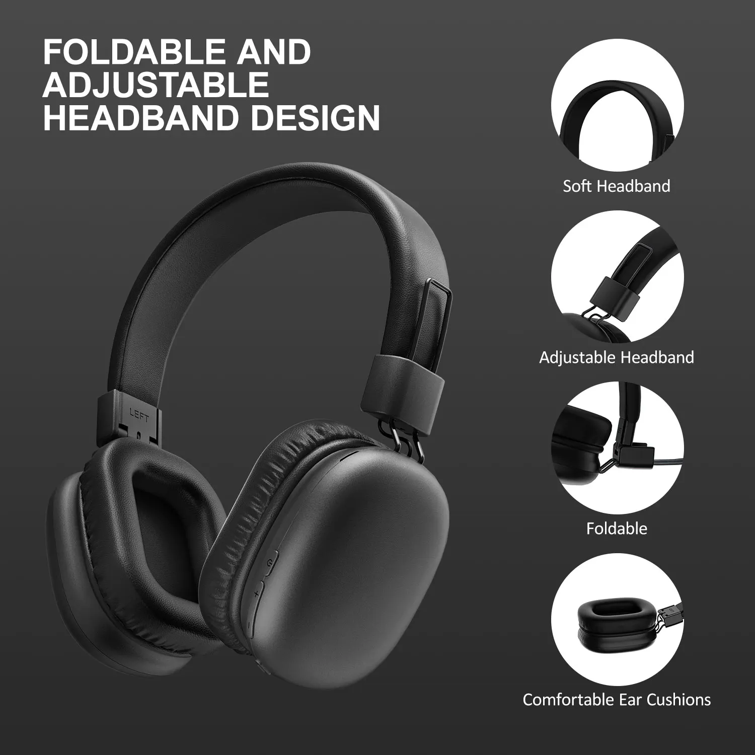 Børnehovedtelefoner med dobbelte trådløse hovedtelefoner og øretelefoner bluetooth 5.4 hi-- opløsningslyd ver-ear-headset med indbygget hd-mikrofon med lav latenstid