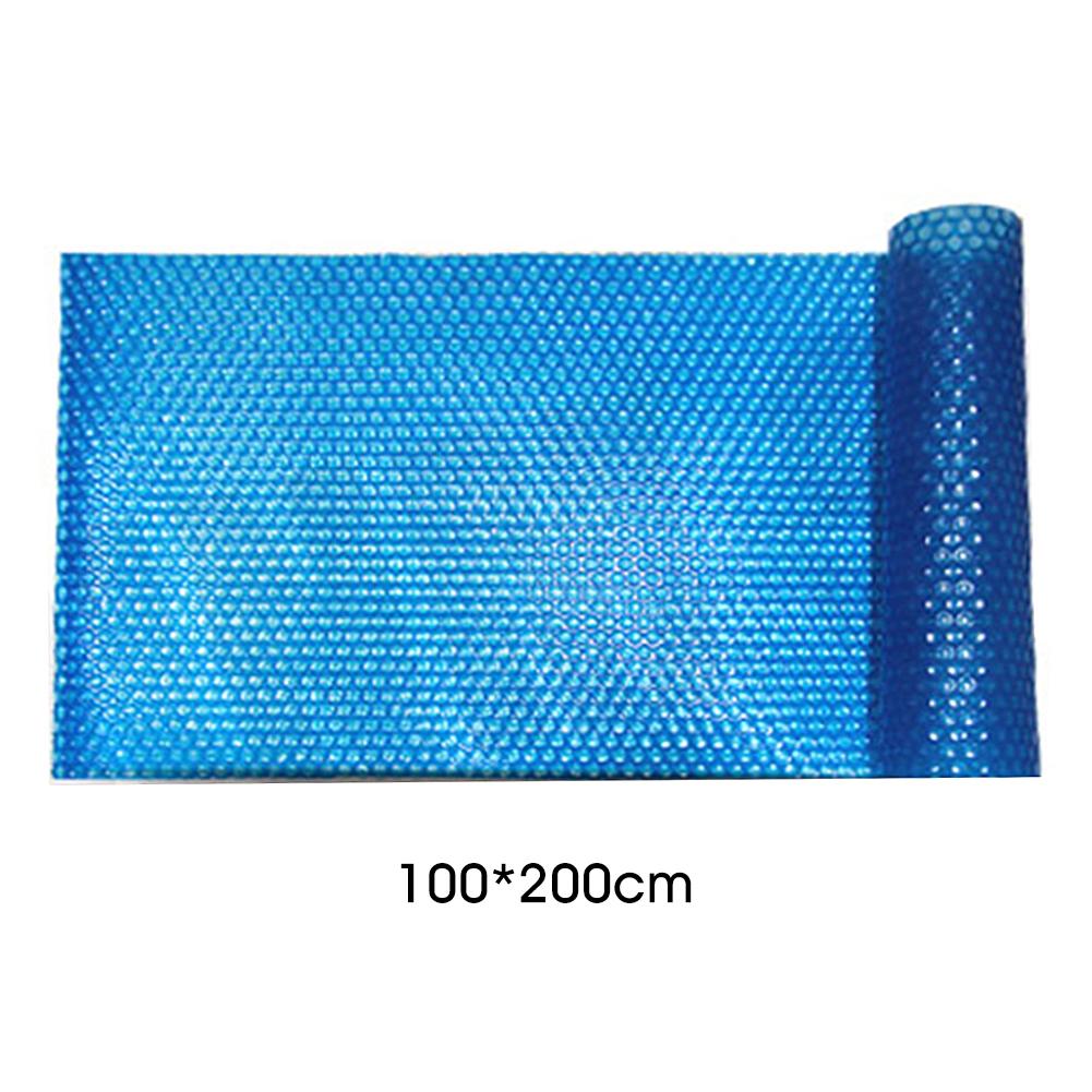 Swimming Pool Cover Dust Cover Tarpaulin Wear-resistant Rope Suitable For Swimming Pool Foldable Anti-UV Swimming Pool Cover: 100x200cm