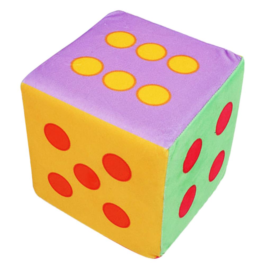 Juego de dados de espuma de esponja arcoíris, juego de dados grandes de 5,9 pulgadas de colores, diversión de 6 lados, gran juguete, para niños, decoración de recuerdo de