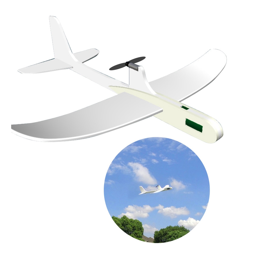 Glider Capacitor Hand Throwing Educational Toy Airplane Model RC DIY Launch Foam Electric For Children